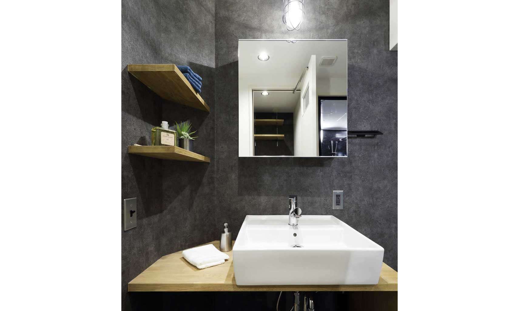 三面鏡じゃない洗面所がリノベーションっぽい おしゃれな洗面所特集 名古屋で中古マンションのリノベーションなら リノベアlabo リノベアlabo